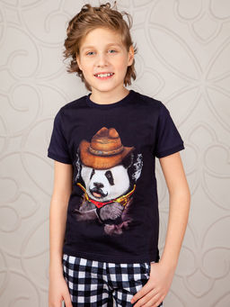 Костюм"Панда",темно-синий