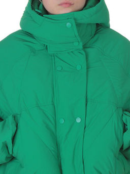 H24-033 GREEN Куртка пуховая зимняя женская (пух)