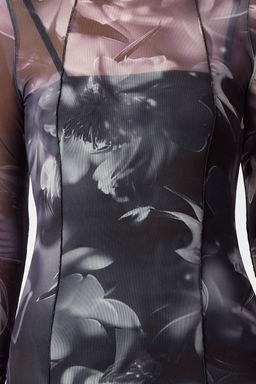 TRENDYOLMILLA Antrasit Tul Astarl? Vucuda Oturan Midi Orme Elbise TWOAW24EL00164  фото 11