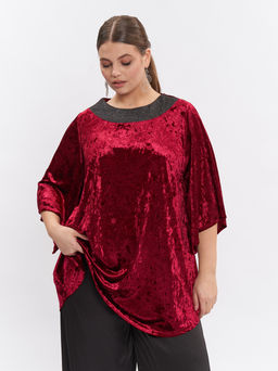Туника из бархата TU03611RED29