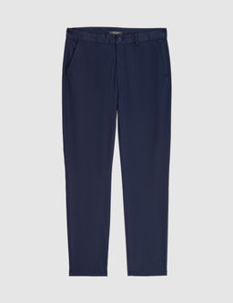 Lacivert Slim Fit Basic Kanvas Pantolon