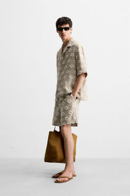 JACQUARD TEXTURED BERMUDA SHORTS - Zara фото 4