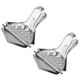 Соковыжималка для лимона из нержавеющей стали, 6,6х8х3,5см, ручная, 2 штуки, в блистере (Китай)