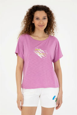 U. S. Polo Assn / Женская фиолетовая футболка - U.s. polo assn фото 3