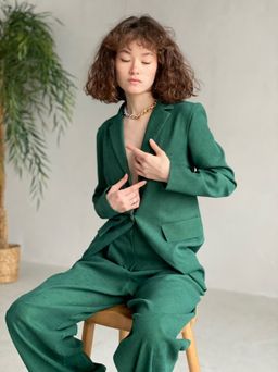 9318 Костюм брючный изумрудный - Martichelli фото 7