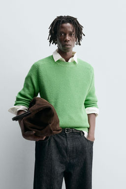 COTTON-CASHMERE TEXTURED SWEATER - Zara фото 2