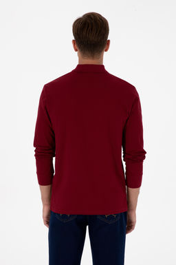 Erkek Regular Fit Polo Yaka Bordo Basic Sweatshirt Sepette S_rpriz _ndirim - U.s. polo assn фото 5