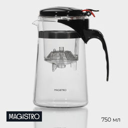 Заварочный чайник Magistro «Мантана», 750 мл, пластиковое сито, стекло