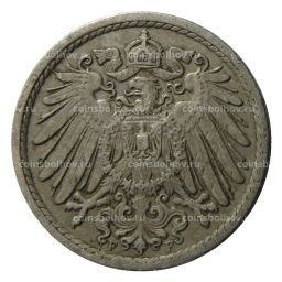 Монета 5 пфеннигов 1912 года F Германия
