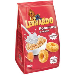 Leonardo, готовый завтрак Колечки с мёдом, 200 г  фото 2