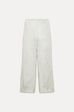 WRINKLED-EFFECT ORGANZA TROUSERS - Zara фото 4