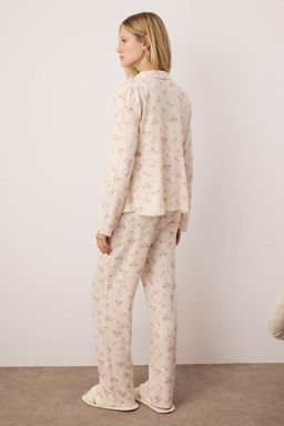 Cok Renkli Cicekli Shally Dokuma Pijama Tak?m? THMAW26PT00104 - Trendyolmilla фото 4