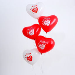 Воздушный шар латексный 12 Я люблю тебя, мишка, 5 шт. - Страна карнавалия фото 2