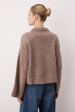 TRENDYOLMILLA Gri Buklet Mont Gorunumlu Triko H?rka TWOAW25HI00100  фото 11