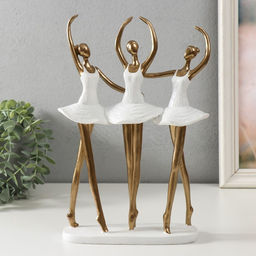 Сувенир полистоун "Три балерины" 19,5х7,5х29,5 см