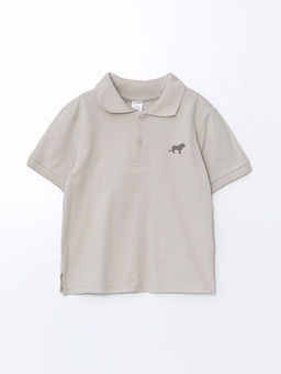 Polo Yaka Bask?l? Erkek ?ocuk Ti??rt