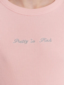 Лонгслив для девочек розовый с вышивкой Pretty in pink - Mark formelle фото 5