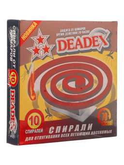 Цена за 2 шт. Спирали от комаров DEADEX, красные, 10 шт.