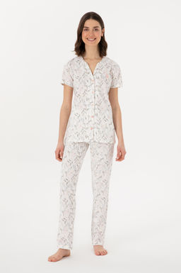 Kad_n Ekru Pijama Tak_m_ Sepette S_rpriz _ndirim