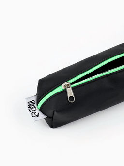 Пенал школьный, искусственная кожа«Черный»19×8×3 см