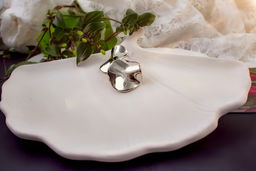 Серьги с эффектом мятого металла Круг  + Подарок