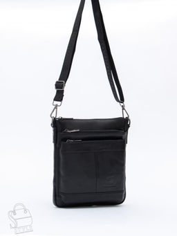 Сумка мужская кожаная 1022-2 black Fuzhiniao