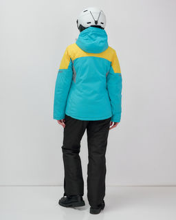 Горнолыжный костюм женский зимний бирюзового цвета 02810Br