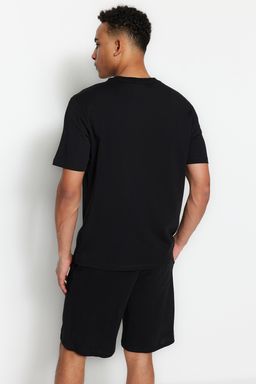 TRENDYOL MAN Siyah Regular Fit Bisiklet Yaka Bask?l? Sortlu Pijama Tak?m? TMNSS23PT00017 - Trendyolmilla фото 15