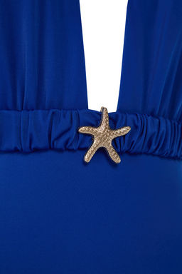 TRENDYOLMILLA Saks Derin V Yaka Y?ld?z Aksesuarl? Premium Regular Mayo TBESS25MA00048 фото 10