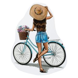 "Gamma" "M" №02 Термотрансфер 1 шт М-224 девушка с велосипедом 13х17 см