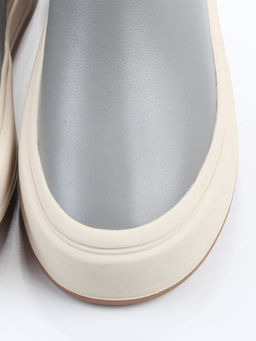 01-XKL24-069R GRAY/BLUE Ботинки демисезонные женские (натуральная кожа, байка)