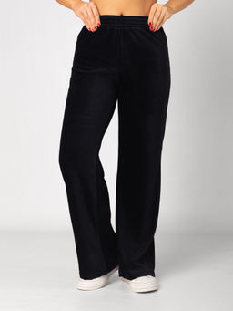 Брюки женские велюровые "ПАЛАЦЦО" ЧЕРНЫЙ