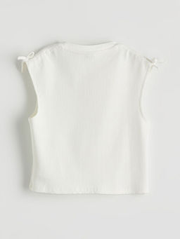 Bisiklet Yaka K?z ?ocuk Crop Atlet