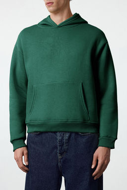 TRENDYOL MAN Antrasit Oversize/Genis Kesim S?rt? Nak?s Detayl? Kapusonlu Sweatshirt TMNAW25SW00142 - Trendyolmilla фото 3