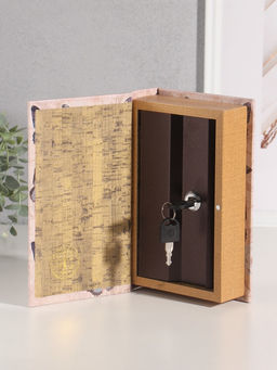 Шкатулка книга - сейф «Синие бабочки» дерево, искусственная кожа, 21×13×5 см