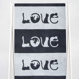 Полотенце махровое 6с102.411ж1 LOVE-кот(антрацит) 67х150см