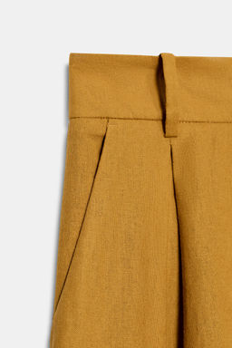 PANTAL?N ANCHO CON LINO / Curry - Zara фото 10