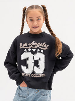 Свитшот 33 детский девочка графит - София фото 3