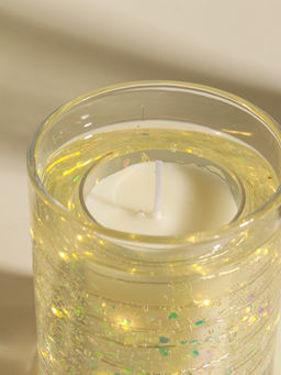 Свеча в стакане с LED-подсветкой Перламутровые сердечки, 8?8?9 см