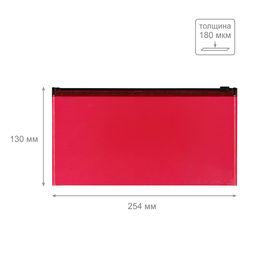 Expert Complete Premier Папка-конверт на ZIP-молнии travel 180 мкм волокно 10 шт. красный ЕС21123004T