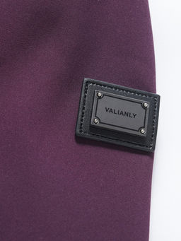 Ветровка женская софтшелл виндстоппер с капюшоном спортивная темно-фиолетового цвета 9616_1TF