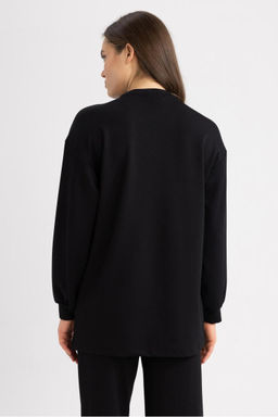 Толстовка-туника с капюшоном Relax Fit - Defacto фото 9