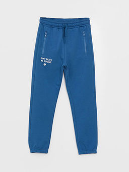 Beli Lastikli Bask?l? Erkek ?ocuk Jogger E?ofman Alt?
