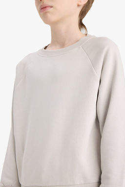 Bisiklet Yaka Basic D_z Okul Sweatshirt Erkek _ocuk - Defacto фото 5
