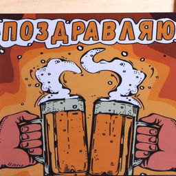 Ящик под пиво Поздравляю! пивные кружки - Simaland фото 4