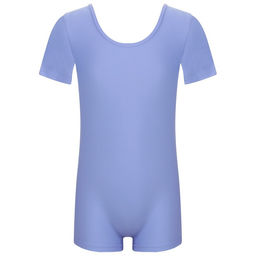 Купальник гимнастический Grace Dance, с шортами, с коротким рукавом, р. 42, цвет сирень  фото 9