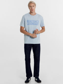 Футболка мужская голубая с пеатью голубое облако +печать 111785 - Mark formelle фото 3