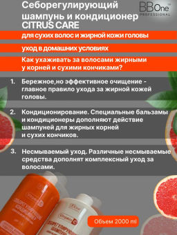 Себорегулирующий шампунь SEBUM BALANCING SHAMPOO CITRUS CARE