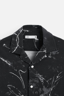 ABSTRACT PRINT STRETCH SHIRT - Zara фото 9
