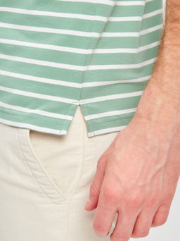 Футболка мужская короткий рукав GREG G145-KD4-UT22 (зеленая полоска)  фото 3